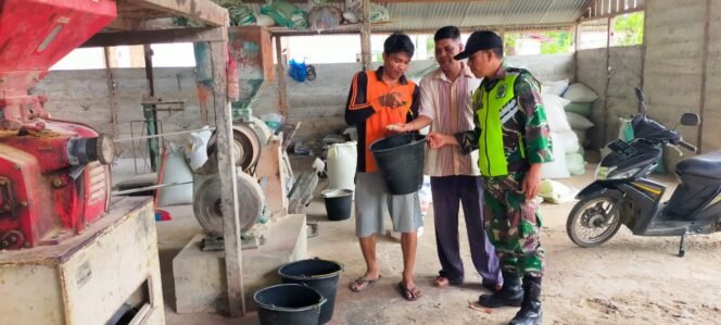 
					Babinsa Koramil 02/Woyla, Sambangi Kilang Padi Pastikan Stok Gabah dan Beras Tetap Terjaga