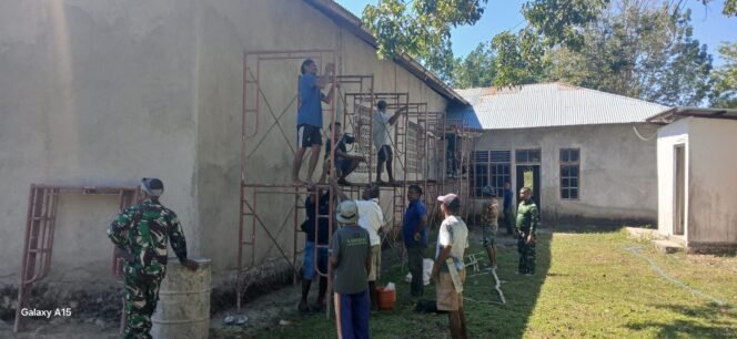 
TMMD Kodim 1605/Belu Fokus Rehabilitasi Rumah Ibadah Kapela Oetfo