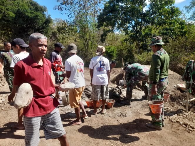 
TMMD Kodim Belu Jadi Cermin Ketulusan TNI dan Warga Bangun Desa Bersama