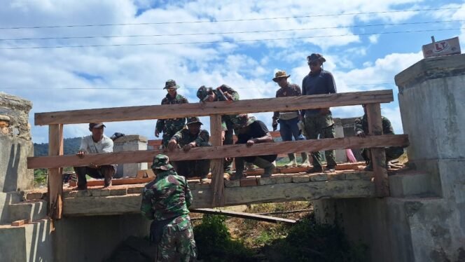 
					Satgas TMMD Kodim 1417/Kendari Prioritaskan Keamanan dengan Pemasangan Pagar Pengaman Jembatan