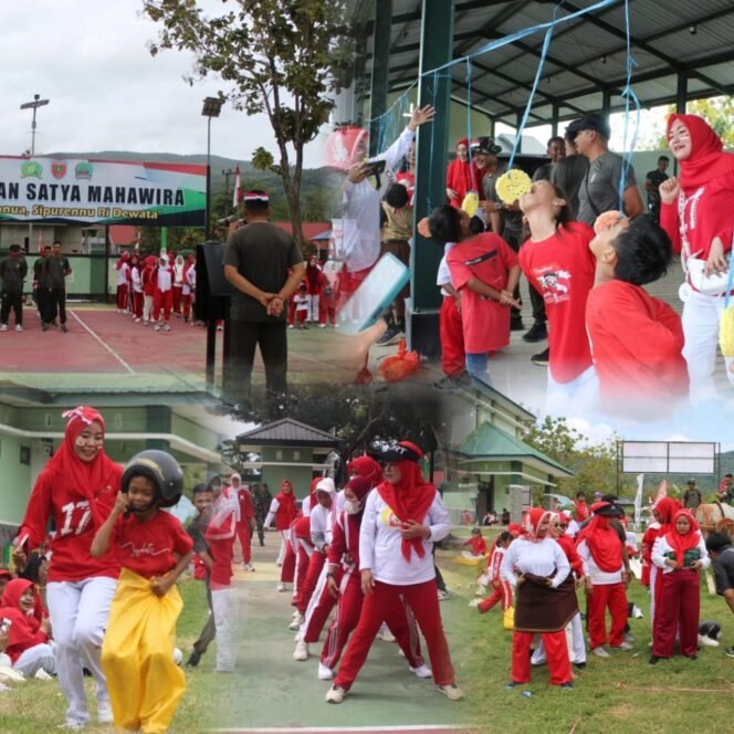 
					Semarak HUT RI ke-80, Prajurit dan Persit Kodim 1431/Bombana Gelar Lomba Kebersamaan