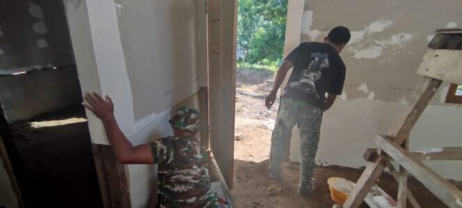 
Rehab rumah program TMMD Ke -125 Kodim 1006/Banjar hampir rampung dikerjakan