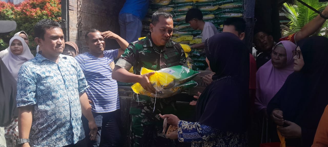 Beras Murah untuk Masyarakat, Kodim 0107/Aceh Selatan Gelar Pangan Murah