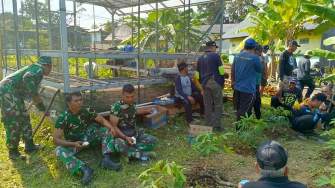 
					TNI Dan Rakyat Manunggal, Koramil Bersama Masyarakat Desa Kampung Gelgel Gotong Royong Bersihkan Gulma Tanaman Di Lahan Hanpangan