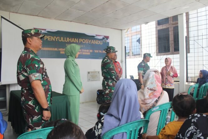 
					Sinergi TNI dan Dinas Kesehatan Way Kanan Wujudkan Desa Sehat Lewat Penyuluhan Posyandu TMMD ke-126