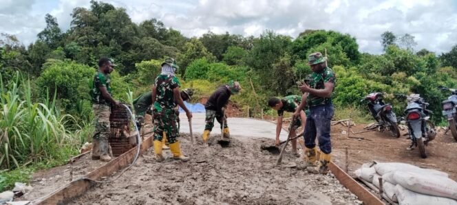 
					Optimis Rampung Tepat Waktu, TMMD Kodim 1711/BVD Buka Akses Ekonomi Baru di Kampung Waropko