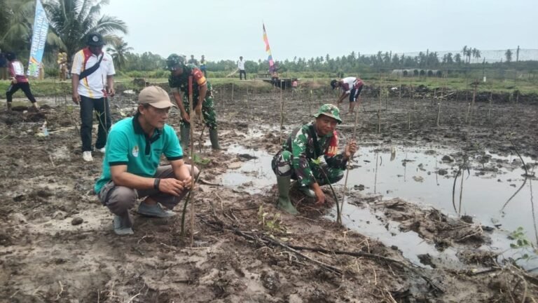 Danramil 1014-08/Jelai Hadiri Penanaman Mangrove di Sukamara: Wujud Nyata Semangat Sumpah Pemuda
