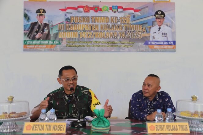 
					Ketua Tim Wasev TMMD ke-126 Sampaikan Apresiasi dan Terima Kasih kepada Pemda Kolaka Timur