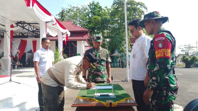 
Di Halaman Kantor Bupati, TMMD ke-126 Kodim 1005/Btl Dimulai