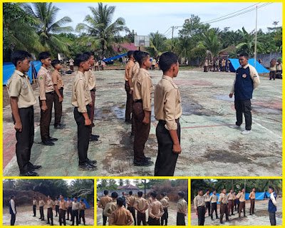 Babinsa Kodim 0109/Aceh Singkil Jajaran Korem 012/TU Tanamkan Disiplin dan Nasionalisme Lewat Latihan PBB