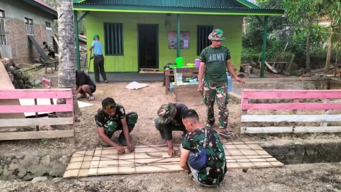 
Pembuatan Deker Jalan Masuk ke Sasaran RTLH Program Unggulan KASAD TMMD ke-126