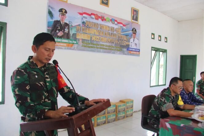 
					Dandim 1412/Kolaka Paparkan Progres Pembangunan TMMD ke-126 kepada Tim Wasev dan Pemkab Kolaka Timur