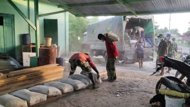 
					Pasokan Material TMMD Ke-126 Kodim 1711/BVD Terus Mengalir Deras