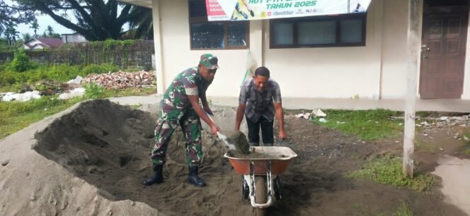 
					Babinsa Koramil 01/Jaya Bantu Pembangunan Ruang Belajar SD Negeri 2 Jaya