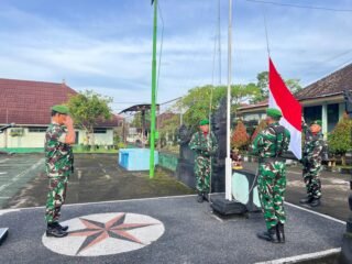 Kodim 1626/Bangli Teguhkan Komitmen Kebangsaan melalui Upacara Pengibaran Bendera Merah Putih