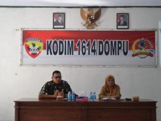 Kodim 1614/Dompu Paparkan Progres Pembangunan Koperasi Desa/Kelurahan Merah Putih