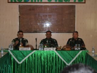 Kodim 0426/TB Terima Kunjungan Tim Audit Internal Itdam Kodam XXI/Radin Inten