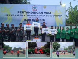 Persit Cabang XXV Dim 1606/Mataram Raih Juara II Lomba Voli Hari Ibu ke-97 di Korem 162/Wira Bhakti