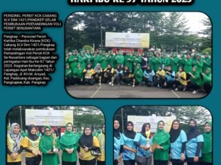 Persit KCK Cabang XLV Dim 1421/Pangkep Resmi Buka Pertandingan Voli Persit Se-Nusantara