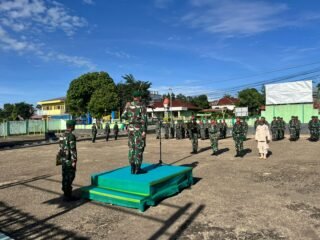 Kodim 1621/TTS Teguhkan Semangat Pengabdian Lewat Upacara Bendera Tujuh Belasan