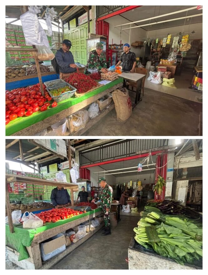 
					Babinsa Koramil 03 Kaway XVI Cek Sembako dan Pantau Harga