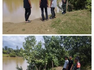 Siaga Musim Hujan, Babinsa Koramil 03 Kaway XVI Periksa Debit Sungai Meureubo