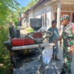 Babinsa Koramil Jaya Pantau Penggilingan Padi Warga di Desa Pante Cermin