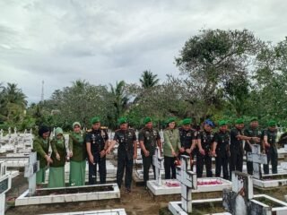 Dandim 1309/Manado di dampingi Ketua Persit KCK Cabang XVII mengikuti Ziarah dalam rangka HUT Korem 131/Santiago