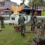 Pembersihan Pangkalan Koramil 408-01/Pino sebagai Wujud Kepedulian Lingkungan