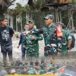 Dandim 0430/Banyuasin Dampingi Danrem 044/Gapo Kunjungan Kerja dan Monev Cetak Sawah di Tabala Jaya