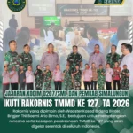 Wakili Dandim, Kasdim 0207/Simalungun Ikuti Rakornis TMMD ke-127 TA 2026 Secara Virtual