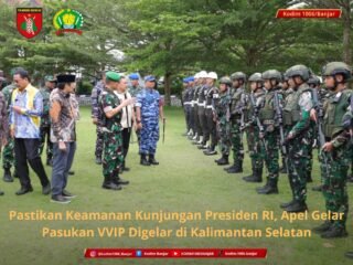 Pastikan Keamanan Kunjungan Presiden RI, Apel Gelar Pasukan VVIP Digelar di Kalimantan Selatan