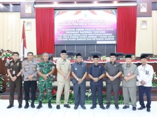 Kasdim 1001/HSU-BLG Wakili Dandim Hadiri Paripurna DPRD Bahas Raperda Pajak