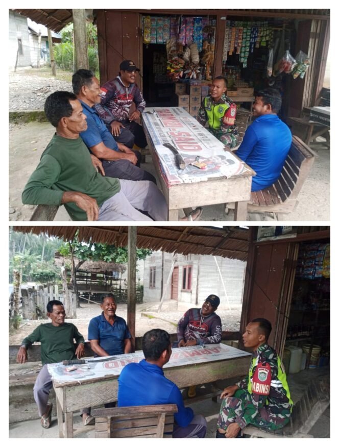 
					Babinsa Koramil 08/Arongan Lambalek Laksanakan Komsos Bersama Warga Desa Cot Buloh