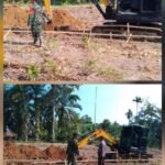 Babinsa 02/Woyla, Kawal Pembangunan Koperasi Merah Putih Desa Binaan