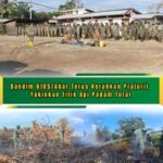 Kodim 0105/Abar dan Yonif 116/GS Berjibaku Padamkan Sisa Api Karhutla