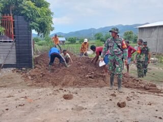 Kodim 1608/Bima Mulai Pra TMMD ke-127 dengan Pembukaan Jalan Tani di Desa Sondo.