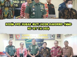 Kodim 0912/Kubar Ikuti Vicon Rakornis TMMD ke-127 TA 2026