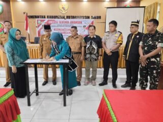Babinsa Koramil 1015-06/Cempaga Menghadiri Acara Sartijab Camat Cempaka Hulu