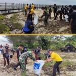 Sinergitas TNI–Polri dan Pemda, Objek Wisata Alun-alun Pantai Laut Nek Aji Dibersihkan