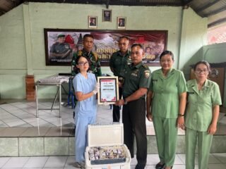 Donor Darah Peringati HUT ke-80 Persit KCK dan HUT ke-65 korem 163/Wira Satya, kodim Bangli kumpulkan 107 kantong darah