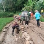 Pemasangan Pembatas Rabat Beton Perkuat Kualitas Jalan Desa