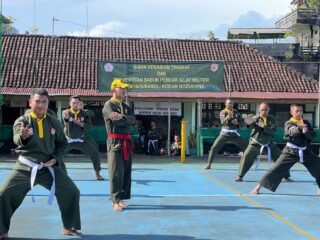 Tingkatkan Kemampuan Bela Diri Prajurit, Kodim 1626/Bangli Gelar UKT Pencak Silat Militer