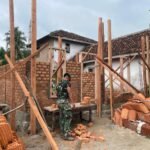 TMMD Laksanakan Pemasangan Batu Bata RTLH di Desa Tanjung Rejo