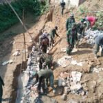 Semangat Gotong Royong Warnai Percepatan Pembangunan Jembatan TMMD di Sambuli