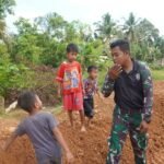 Keceriaan Anak Desa Warnai Kehadiran Satgas TMMD ke-127