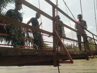 TNI Pacu Pembangunan Jembatan Gantung Garuda, Target Selesai dalam Waktu Dekat