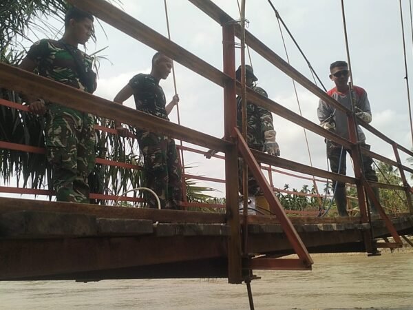 TNI Pacu Pembangunan Jembatan Gantung Garuda, Target Selesai dalam Waktu Dekat