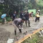 Sinergi TNI dan Warga di TMMD Kodim Depok Jalan Lingkungan Kini 40 Persen Rampung