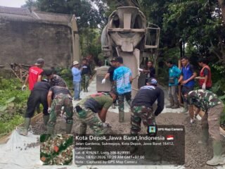 TMMD Ke-127 Kodim 0508/Depok Percepat Pengerasan Jalan GDC Gardenia, Capai 40 Persen